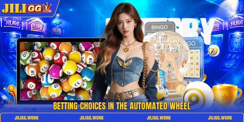 Betting choices in the automated wheel Betting choices in the automated wheel