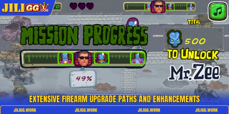 Extensive firearm upgrade paths and enhancements