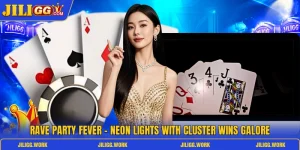 rave party fever neon lights with cluster wins galore