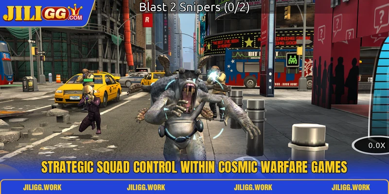 Strategic squad control within cosmic warfare games
